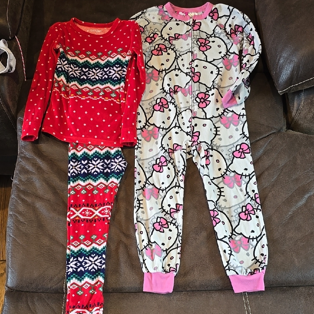 Hello Kitty And Christmas Kids Pajamas
